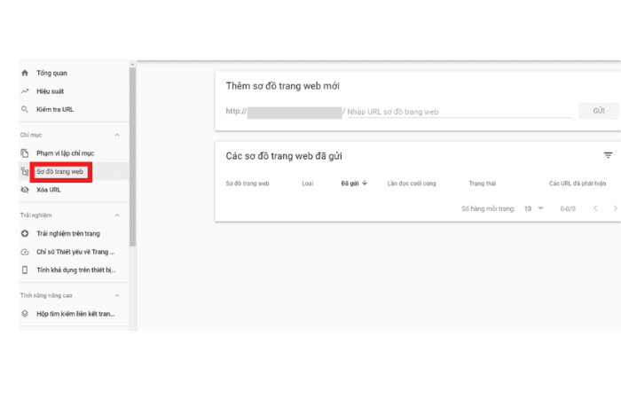 submit URL lên Google