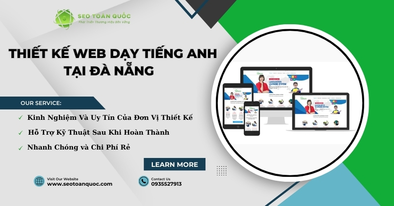 thiết kế web dạy tiếng anh tại đà nẵng